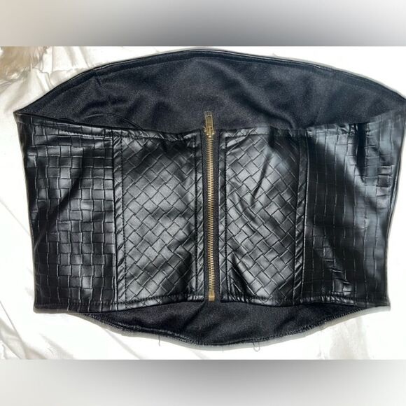 LA Hearts Faux Leather Textured Tube Top- size XS- PAC SUN - Picture 8 of 9